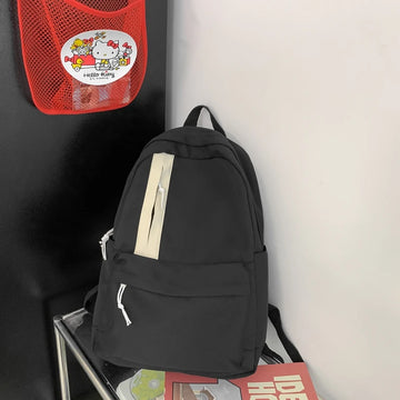 Kylethomasw New Simple Design Solid Color Woman Backpack Teenager Student School Bag For Teenage Girls Boys Man Book Rucksack